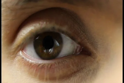Zoom In To Wide Open Eye Stock Footage 27378352