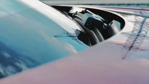 Zoom on windshield and wipers. Stock Footage 157033457