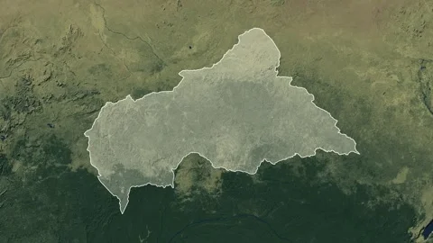 Zoom in from World Map to Central African Republic - CAR Stock Footage 258588857