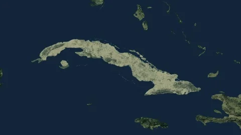 Zoom in from World Map to Cuba, Districts appear in the last 5 sec Video stock 258587871