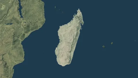 Zoom in from World Map to Madagascar, Districts appear in the last 5 sec Video stock 273609715