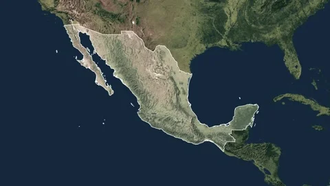 Zoom in from World Map to Mexico, Districts appear in the last 5 sec Video stock 270101243