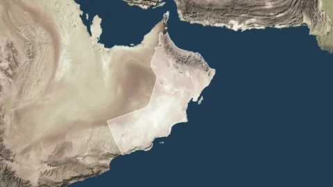 Zoom in from World Map to Oman, Districts appear in the last 5 sec Video stock 270101229