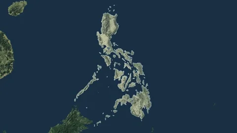 Zoom in from World Map to Philippines, Districts appear in the last 5 sec Video stock 270101140