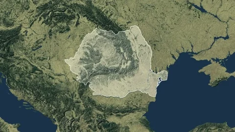 Zoom in from World Map to Romania, Districts appear in the last 5 sec Stock Footage 270101522