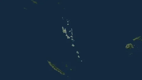 Zoom in from World Map to Vanuatu, Districts appear in the last 5 sec Stock Footage 266292062