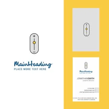 Zoom in zoom out Creative Logo and business card. vertical Design Vector Stock Illustration