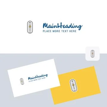 Zoom in zoom out vector logotype with business card template. Elegant corpora Stock Illustration