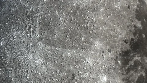 Zoomed In Lunar Surface Stock-Footage 268748508