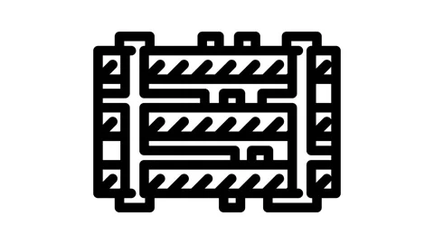 Zoomed pcb layers stack line animation Video stock 326748158