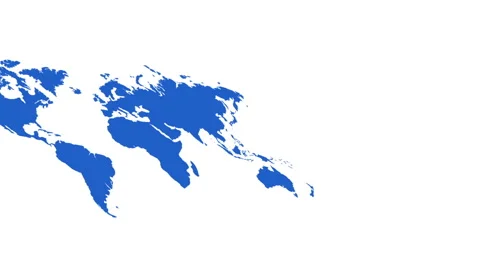 Zoomed-In Perspective World Map Stock Footage 332457459