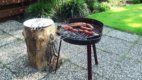 ZoomIn on BBQ Stock Footage 84720434