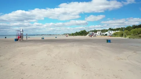 Zooming along the beach Stock Footage 218273031