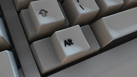 Zooming into ALT Key on Computer Keyboard. 動画素材 333547793