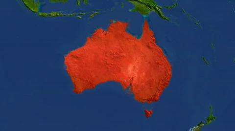 Zooming into Australia Stock Footage 357498