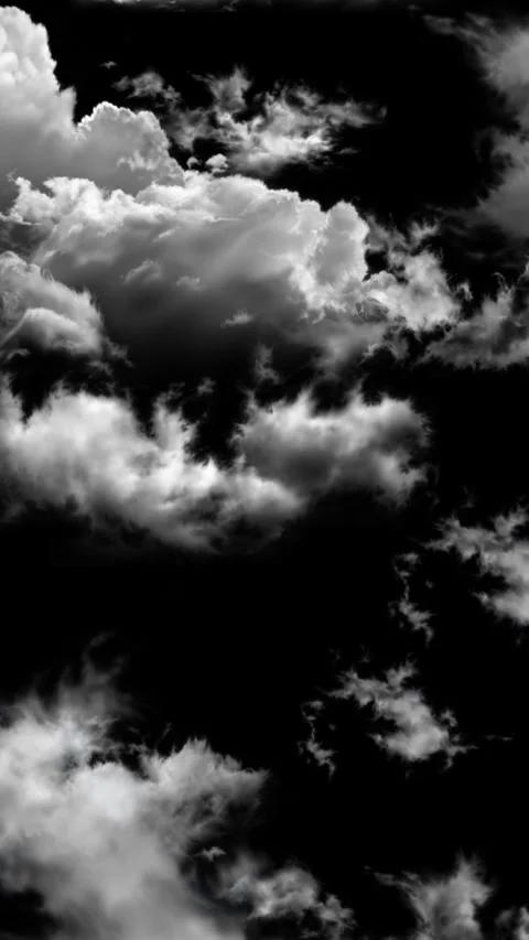 Zooming black and white clouds sky Stock-Footage 280212626