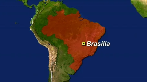Zooming into Brazil Stock Footage 522563