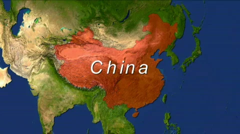 Zooming into China Stock Footage 449042