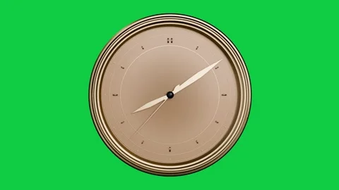 Zooming in clock scaling, second hand sweeping, minute and hour moving, showing Stock Footage 337506439