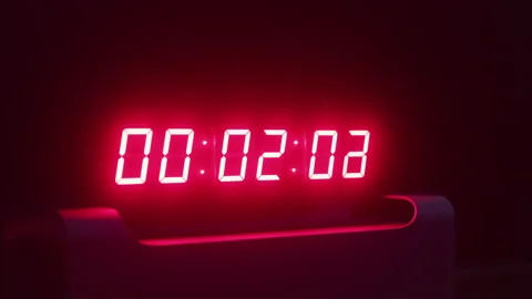 Zooming in on a Countdown with 5 Seconds Stock Footage 208789576