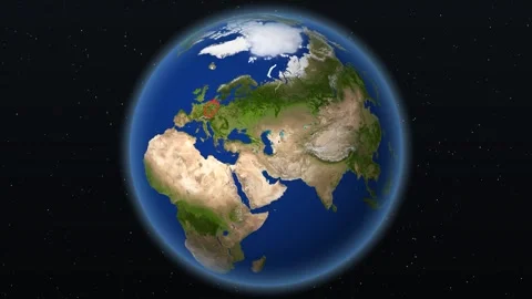 Zooming in on Germany from space Stock Footage 340201194