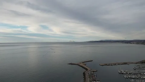 Zooming in on Gibraltar Stock Footage 232986859