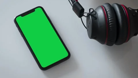 Zooming on a Green Screen Smartphone Stock Footage 240731385