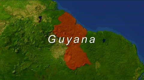 Zooming Into Guyana Stock Footage 449172