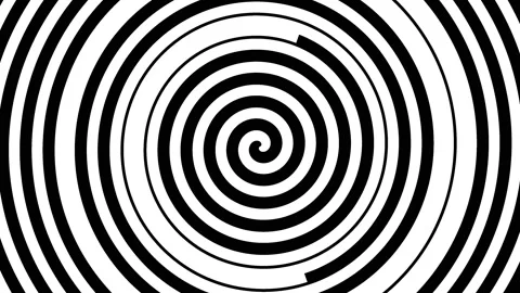 Zooming Hypnotic Spinner Growing Into Concentric Rings 스톡 동영상 139715408