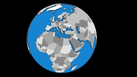 Israel Globe Map Stock Footage ~ Royalty Free Stock Videos | Pond5