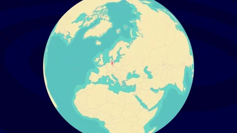 Zooming To Leipzig Location On Stylish World Globe Stock Footage 229928873