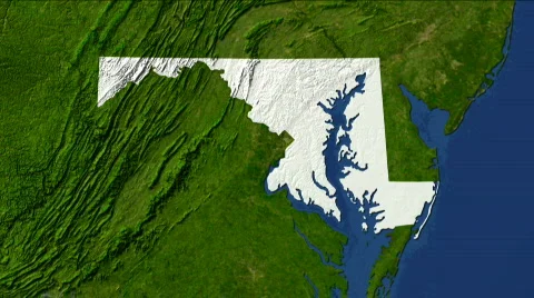 Zooming Into Maryland, USA Stock Footage