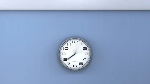 Zooming office wall clock time lapse Video stock 99900842