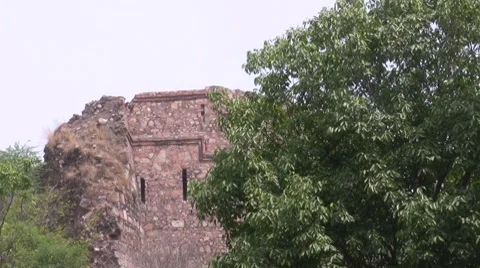 Zooming Old Fort Stock Footage 8677092