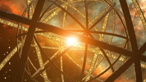 Zooming Out of a Dyson Sphere Partially Covering a Star Version 1 Stock Footage 73606148