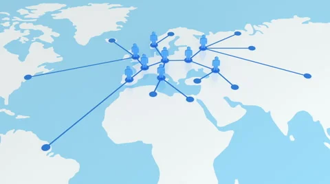 Zooming out from the Global Network Growing on the Earth Map. Business animation 库存影片 59946747
