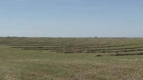 Zooming Out Shot of Field Stock Footage 40451445