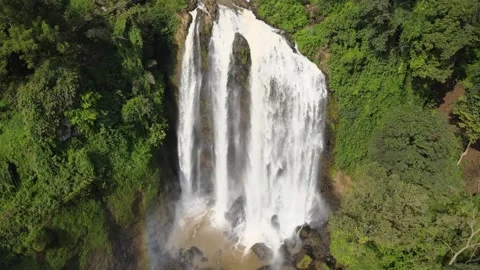 Zooming Out Three Waterfall 스톡 동영상 152499954
