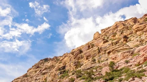 Zooming out Time Lapse at Red Rock Canyon Stock Footage 51139420