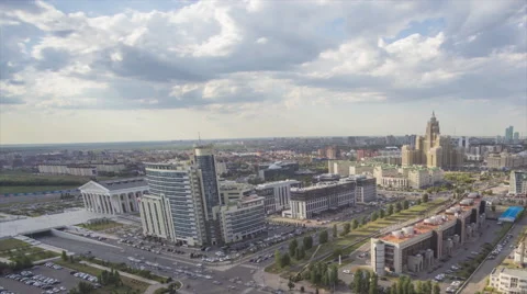 Zooming out timelapse of Astana Stock Footage 59555784
