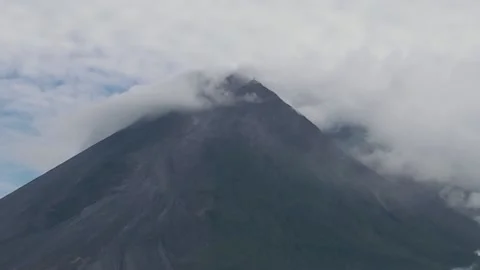 Zooming Out of Volcano Stock Footage 149221623