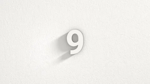 Zooming Plaster Number Countdown 库存影片 58696844