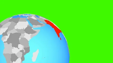 Zooming to SAARC memeber states on blue globe Stock Footage 100319903