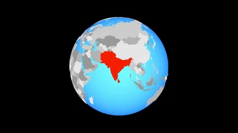 Zooming to SAARC memeber states on globe Stock Footage 95933039