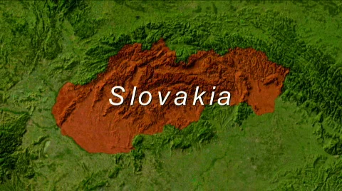 Zooming into Slovakia Video stock 449860
