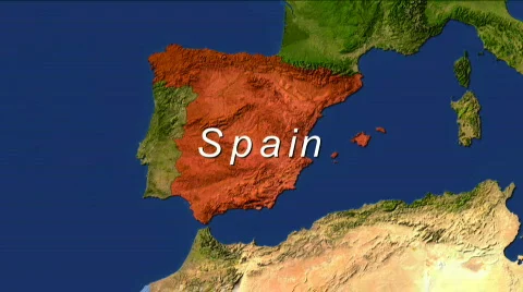 Zooming into Spain Stock Footage 449873