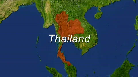 Zooming into Thailand Stock Footage 449923