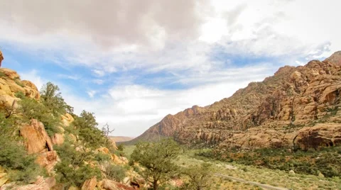 Zooming In Time Lapse at Red Rock Canyon Stock Footage 51139461