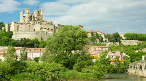 Zooming timelapse of Beziers Stock Footage 60047504