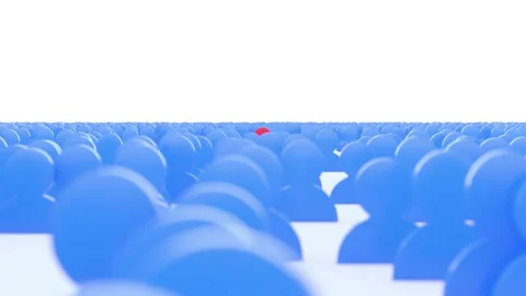 Zooming into a unique user Stock Footage 154175269